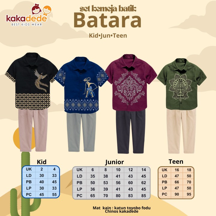 PO BATARA (JUN) SET KEMEJA BATIK BY KAKADEDE