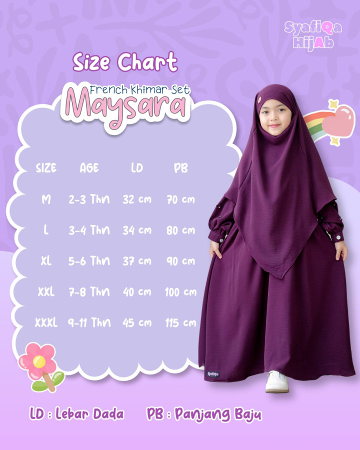 PO FRENCH KHIMAR SET MAYSARA BY SYAFIQA HIJAB
