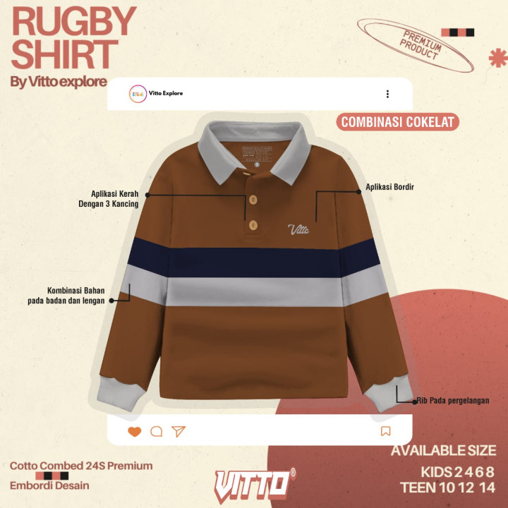PO BAJU ONLY RUGBY SHIRT BY VITTO