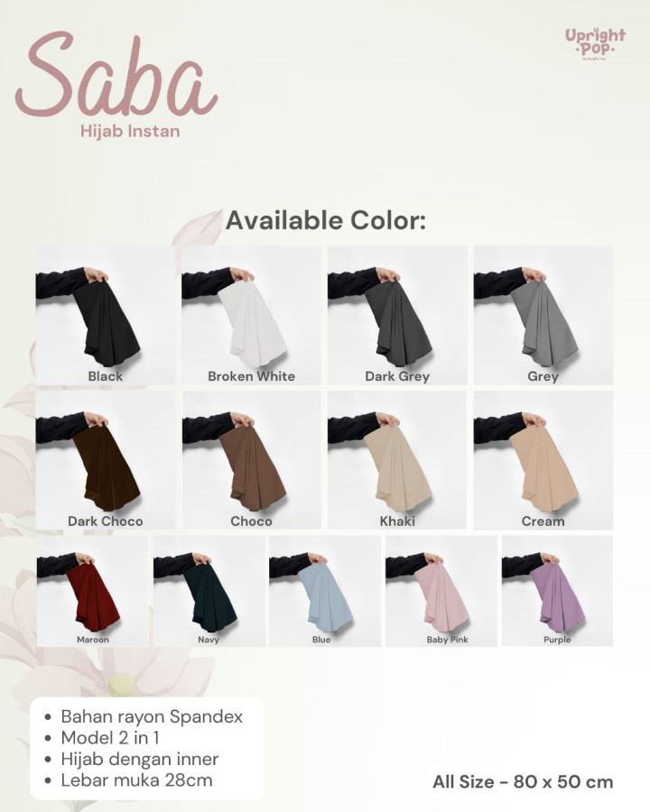 PO SABA HIJAB INSTAN BY UPRIGHT