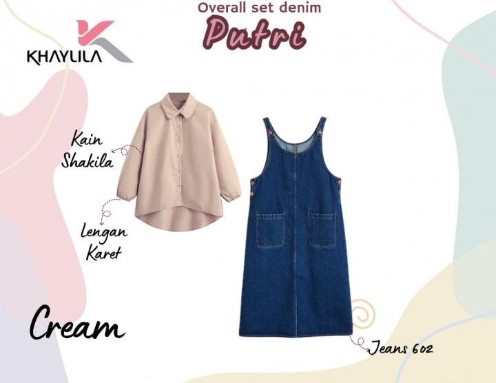OVERALL SET DENIM PUTRI DEWASA BY KHAYLILA