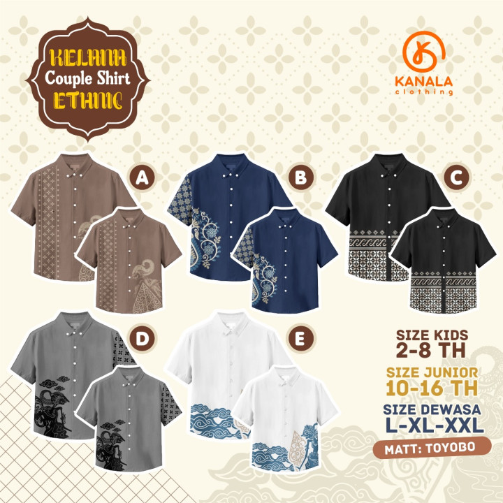 PO KELANA COUPLE SHIRT ETHNIC BY KANALA CLOTHING