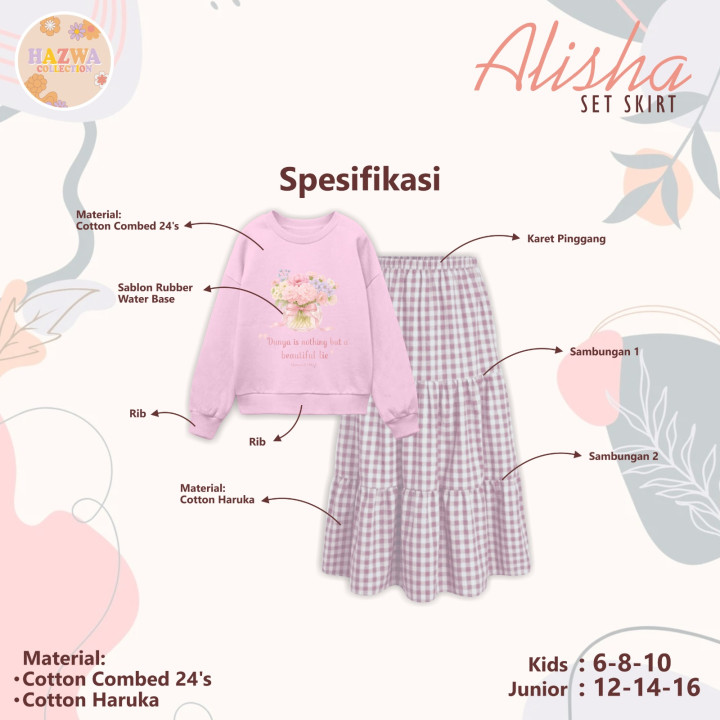 PO SET SKIRT ALISHA BY HAZWA