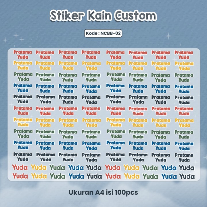 PO STIKER KAIN CUSTOM NAMA PANGGILAN MGL