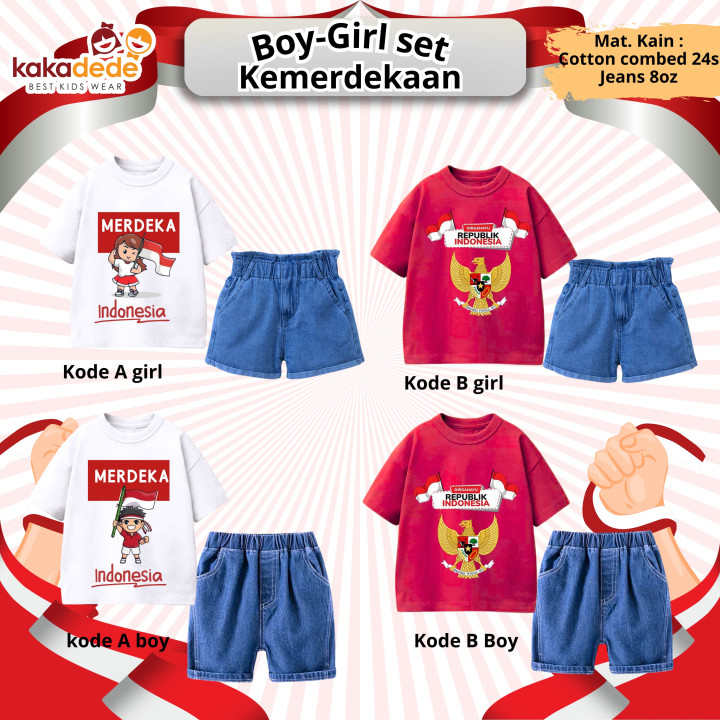 PO BOY GIRL SET KEMERDEKAAN BY KAKADEDE