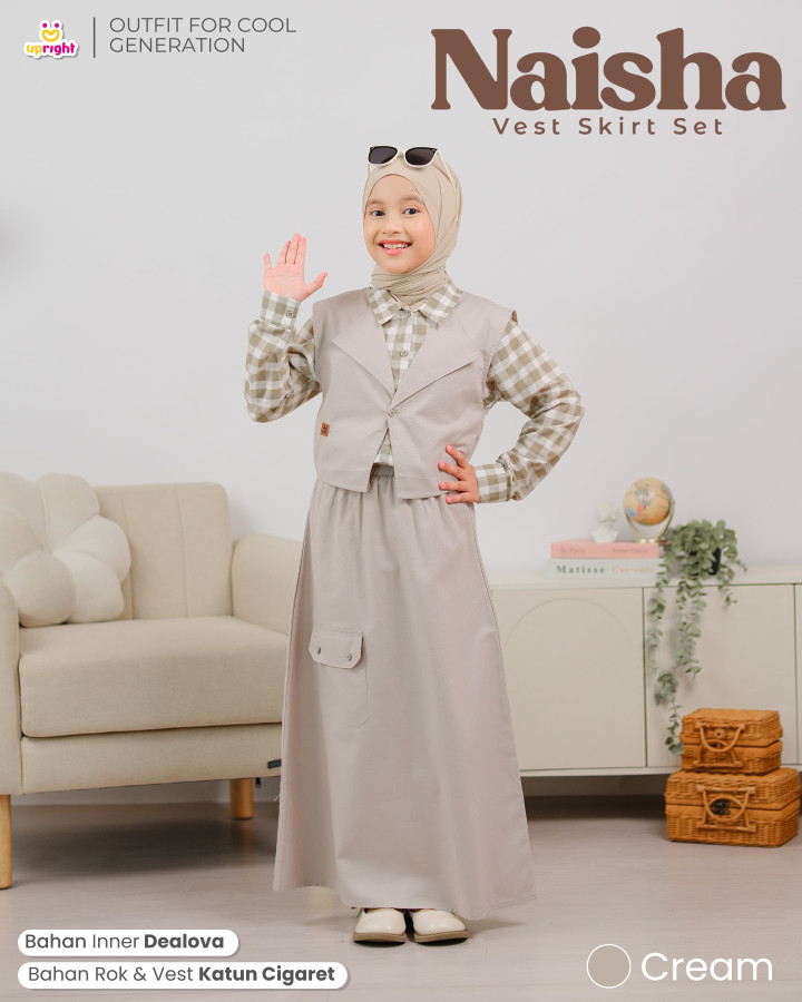 PO NAISHA VEST SKIRT SET BY UPRIGHT KIDS