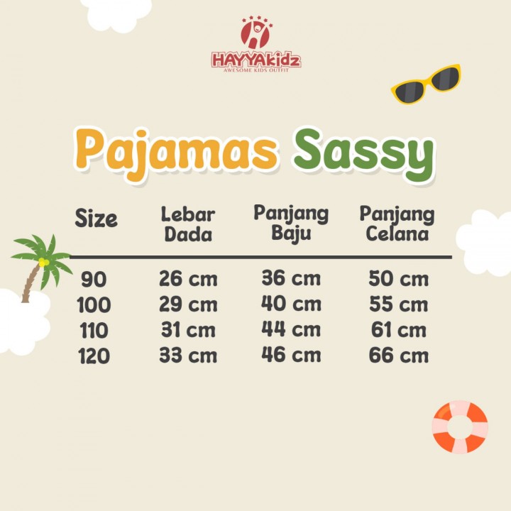SERI 1 SASSY PANJANG PANJANG SET PIYAMA
