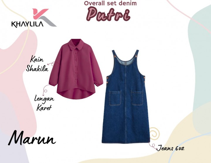 OVERALL SET DENIM PUTRI DEWASA BY KHAYLILA