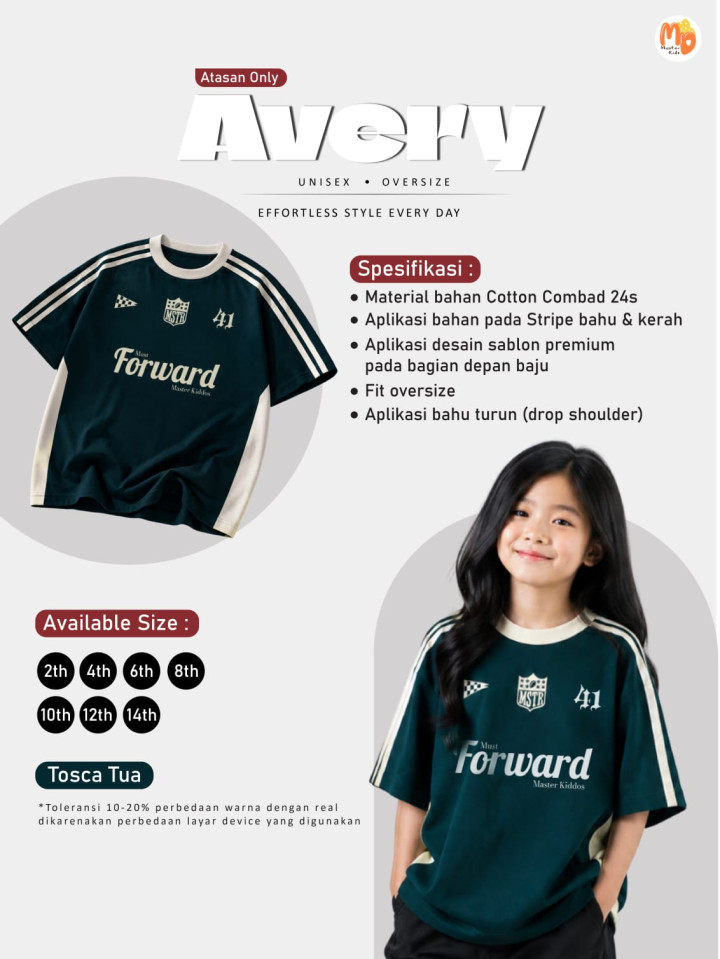 PO AVERY TSHIRT BY MASTER KIDDOS
