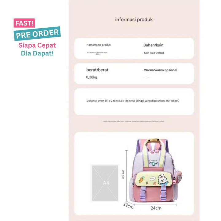 FAST PO BUNNY AND SPACE BACKPACK