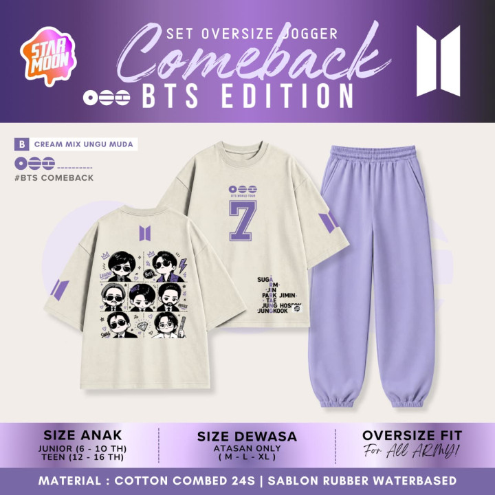 PO SET OVERSIZE JOGGER COMBACK BTS EDITION BY STARMOON