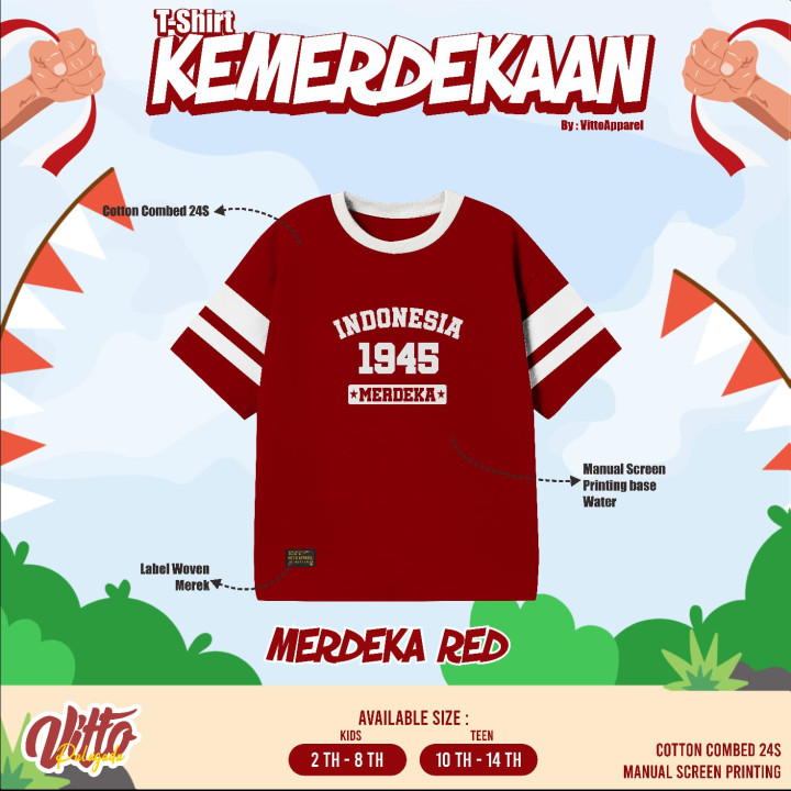 PO T-SHIRT KEMERDEKAAN (DEWASA) BY VITTO PALUGADA