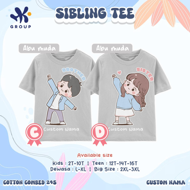 PO SIBLING TEE (PENDEK) BY HK GRUP