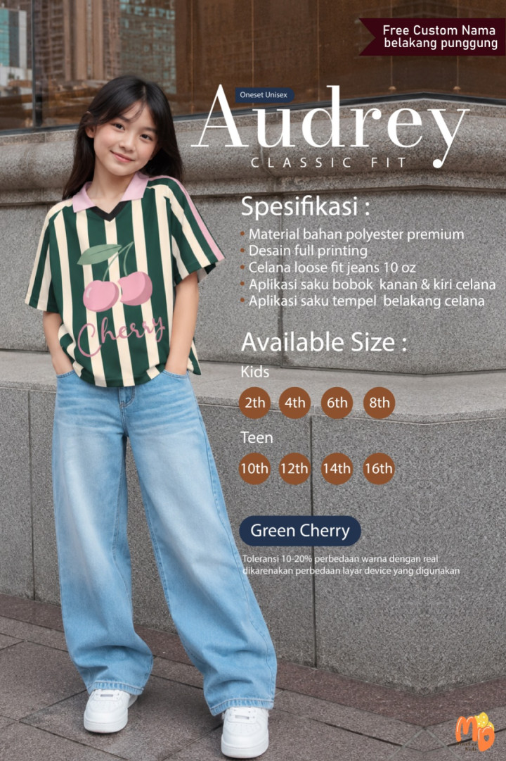 PO ONESET JERSEY AUDREY SPORTY CUSTOM NAMA BY MASTER KIDDOS