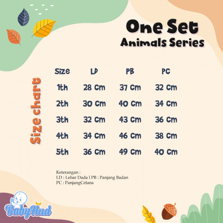 ONE SET ANIMAL SERIES BABY BY BABY HUD