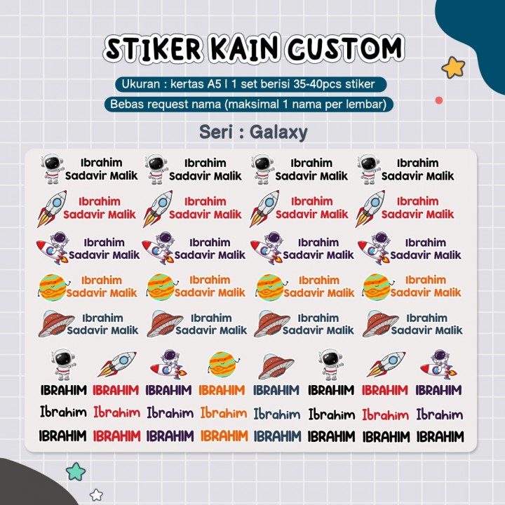 PO STIKER KAIN CUSTOM NAMA MGL