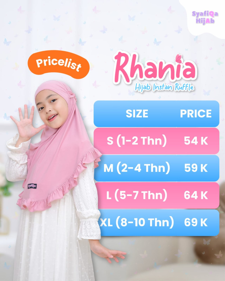 PO RHANIA HIJAB INSTAN RUFFLE BY SYAFIQA