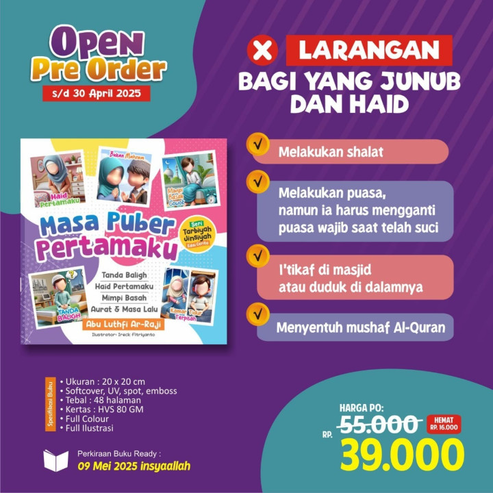 PO BUKU MASA PUBER PERTAMAKU BY AS-SALAM KIDS