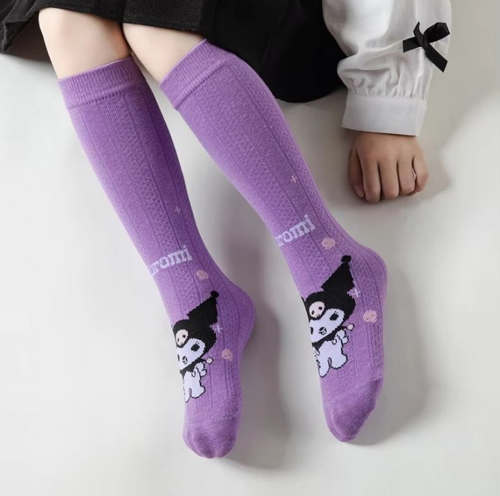 FAST PO MARU COTTON CALF SOCKS - KUROMI SERIES