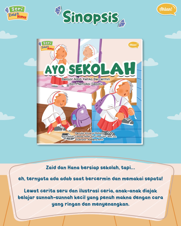 PO BUKU SERI ZAID DAN HANA : 10 BUKU CERITA ADAB ISLAMI ANAK BY AHLAN