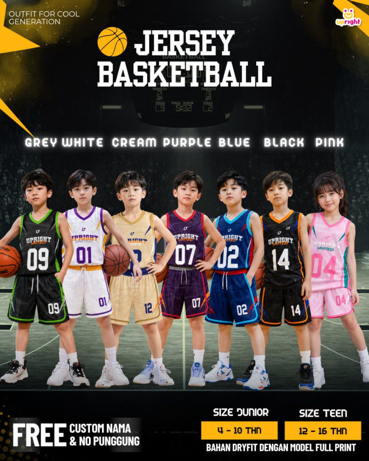 PO JERSEY BASKETBALL CUSTOM NAMA & NOMOR PUNGGUNG BY UPRIGHT