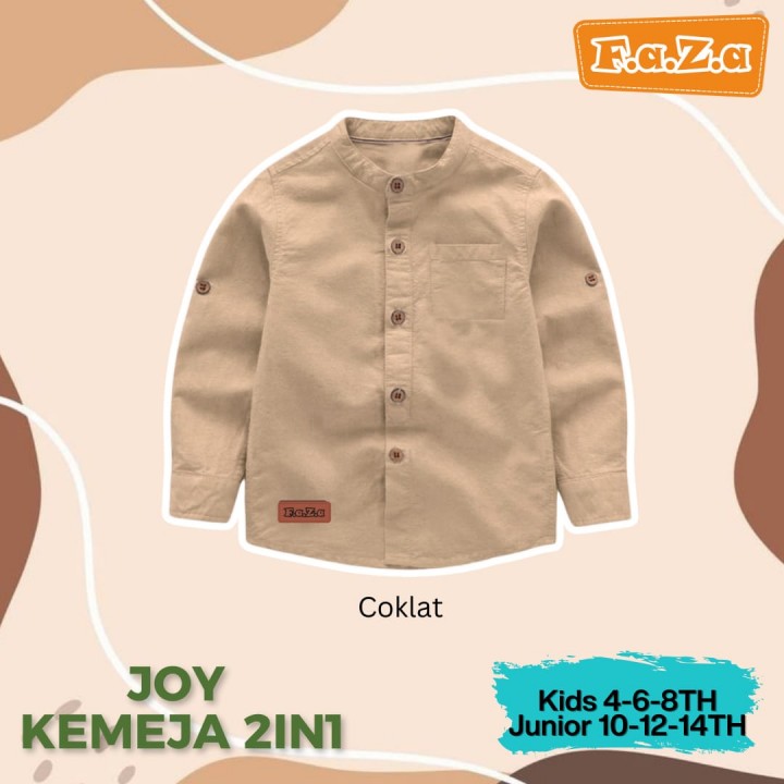 PO JOY SET KEMEJA 2IN1  BY FAZA