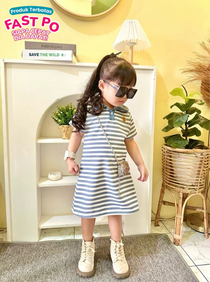 FAST PO CHLOE STRIPE DRESS