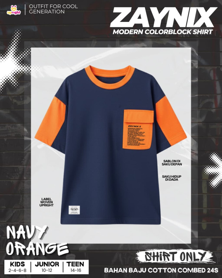 PO ZAYNIX MODERN COLORBLOCK TSHIRT BY UPRIGHT