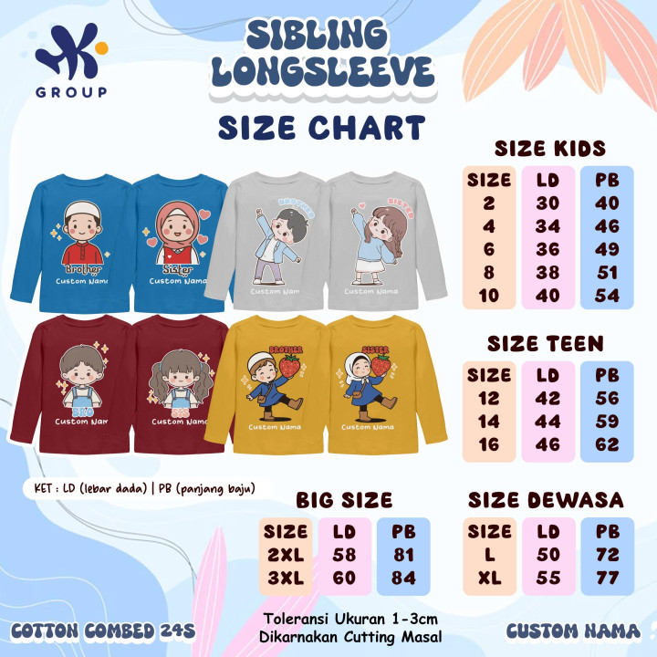 PO SIBLING TEE (PANJANG) BY HK GRUP