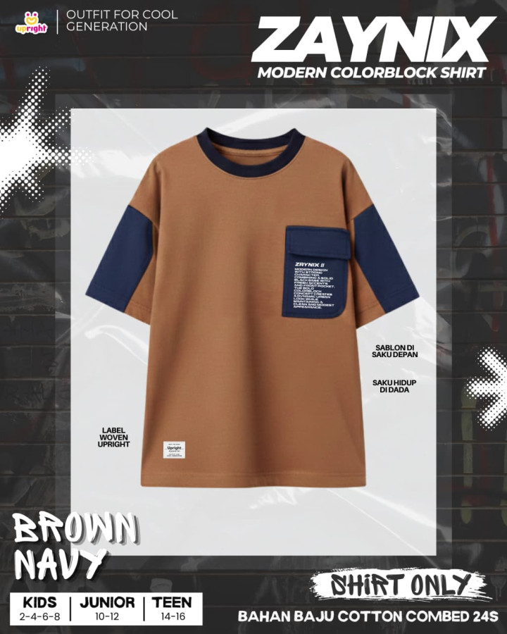 PO ZAYNIX MODERN COLORBLOCK TSHIRT BY UPRIGHT