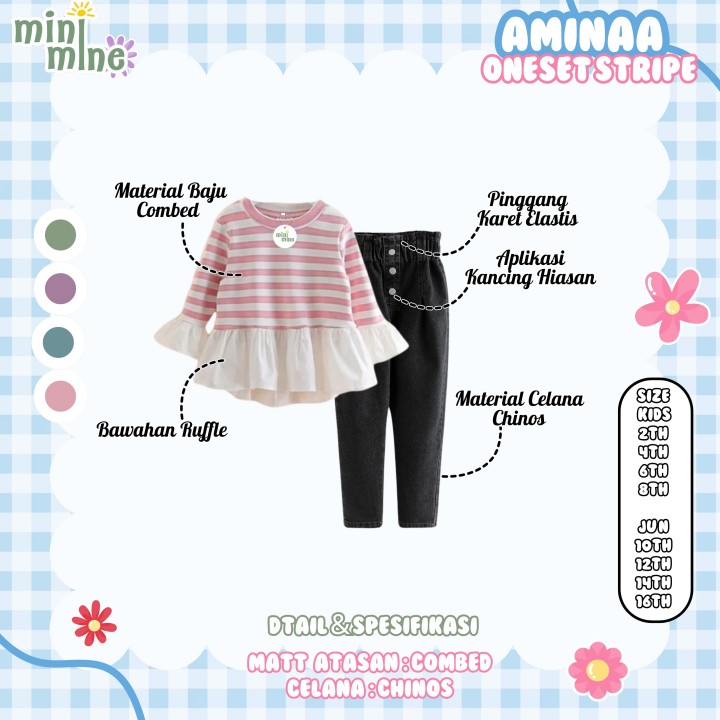 PO AMINAA ONESET STRIPE BY MINIMINE