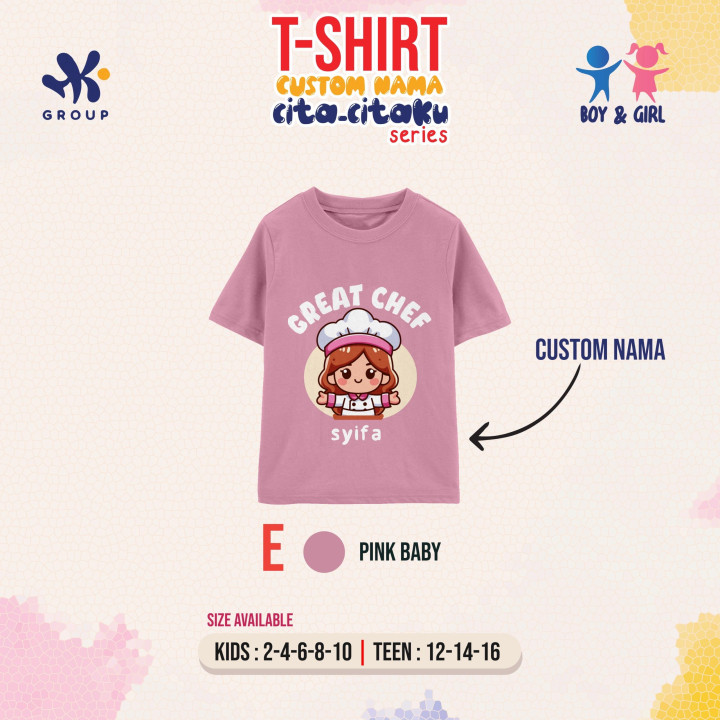  PO T-SHIRT CUSTOM NAMA CITA-CITAKU SERIES BY HK GROUP