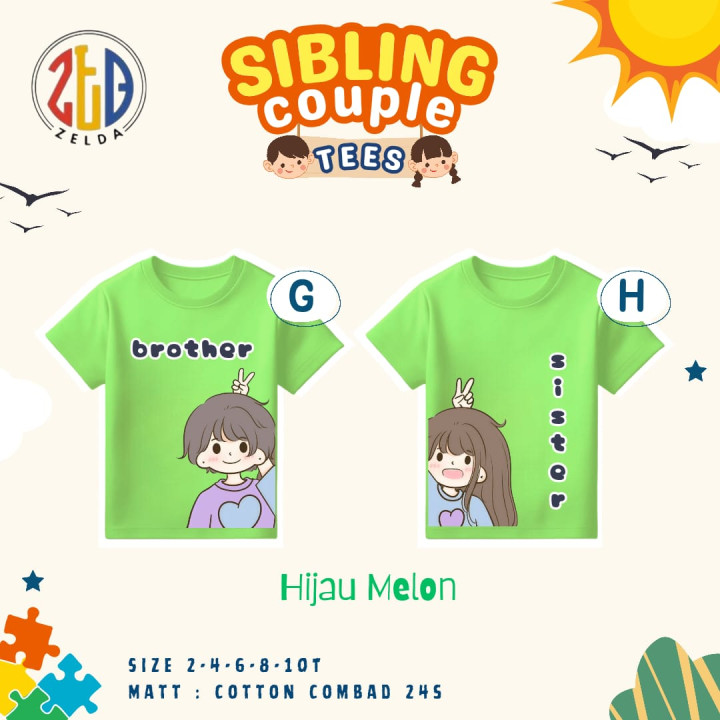 PO SIBLING COUPLE TEES BY ZELDA