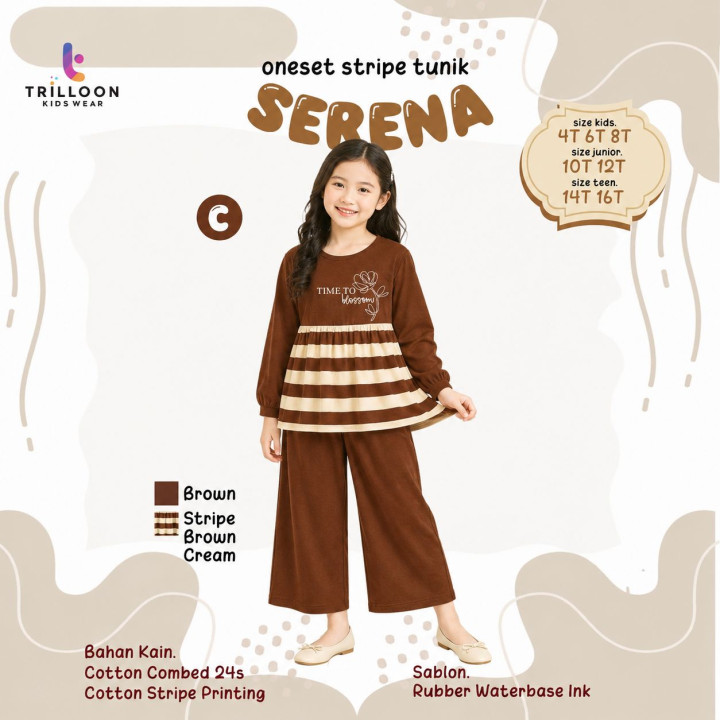 PO ONESET STRIPE TUNIK SERENA BY TRILOON