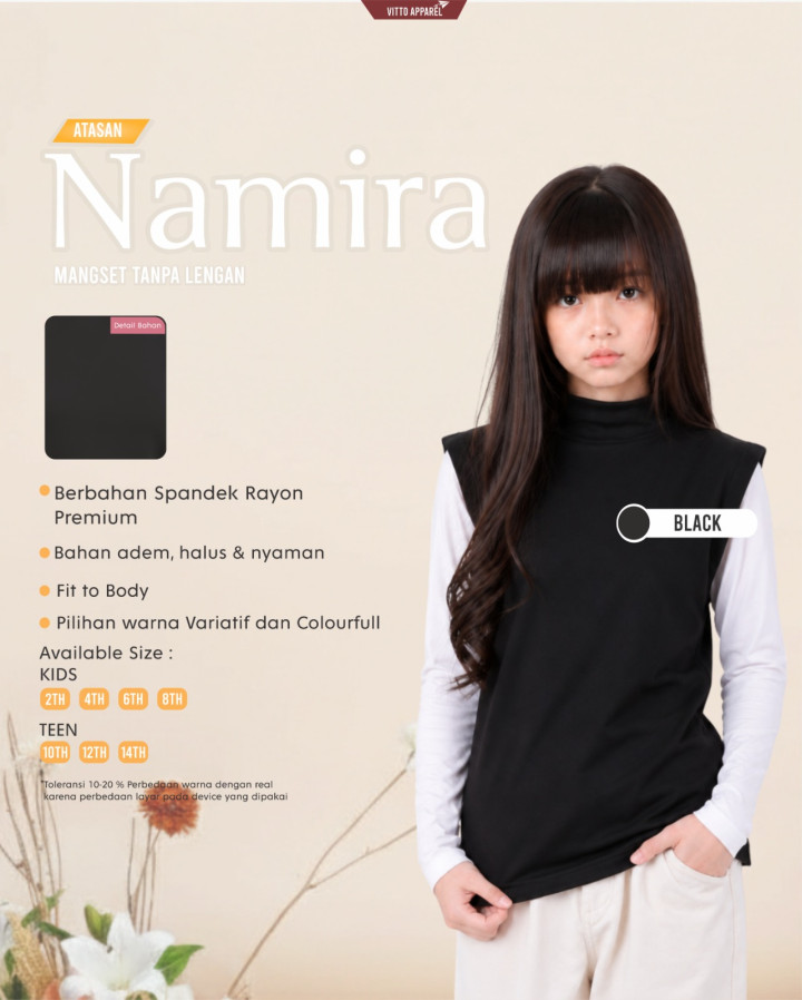 PO NAMIRA MANSET ANAK KUTUNG BY VITTO APPAREL