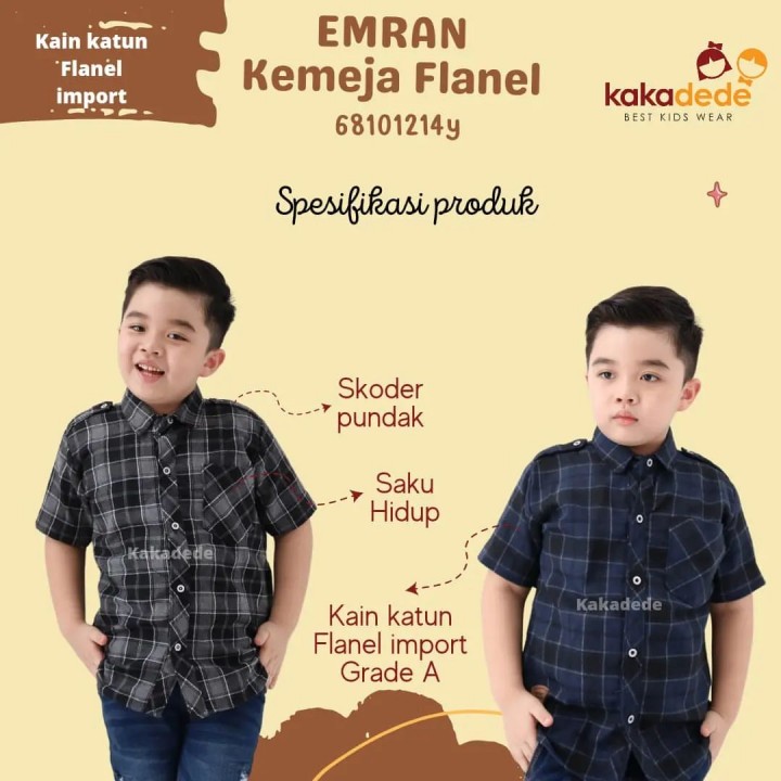 EMRAN KEMEJA FLANEL BY KAKADEDE