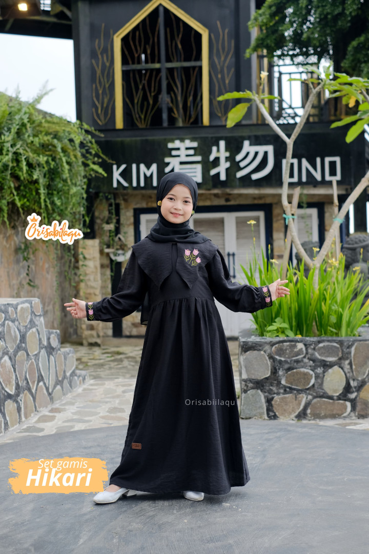 READY STOK SET GAMIS HIKARI KIDS BY ORISABILAQU