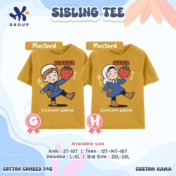 PO SIBLING TEE (PENDEK) BY HK GRUP