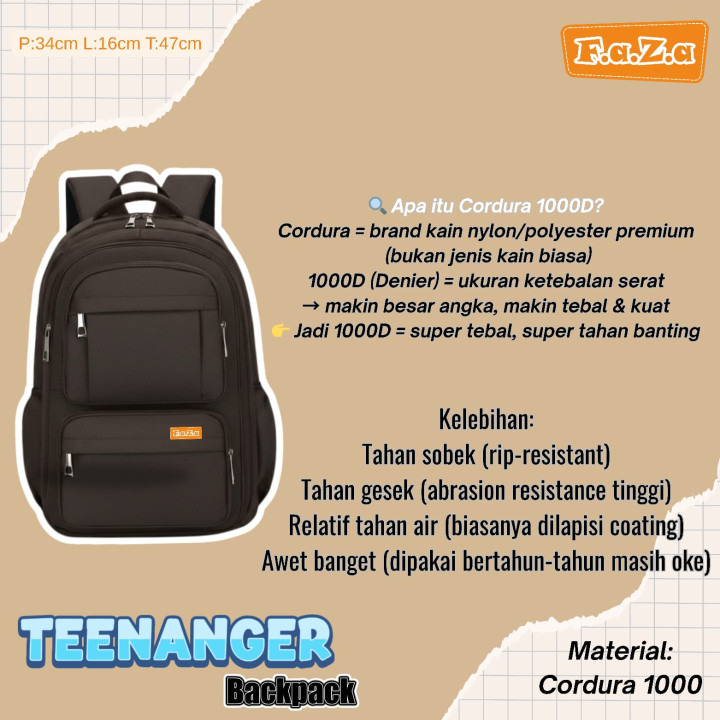 PO TEENAGER BACKPACK BY FAZA
