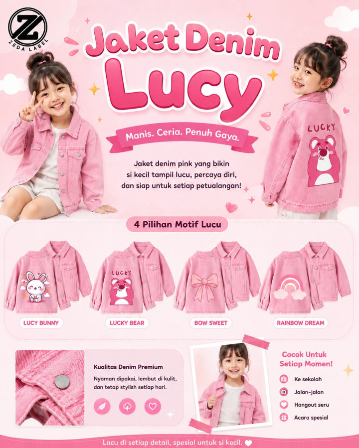 PO JAKET DENIM LUCY BY ZEDA LABEL