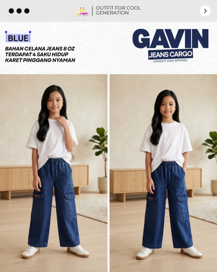 PO GAVIN JEANS CARGO BY UPRIGHT