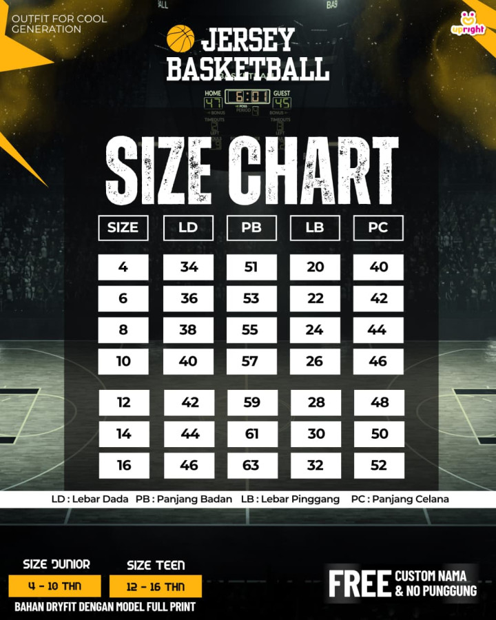PO JERSEY BASKETBALL CUSTOM NAMA & NOMOR PUNGGUNG BY UPRIGHT