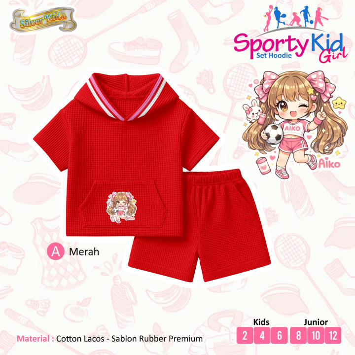 PO SET HOODIE SPORTY KIDS GIRL BY SILVERKIDS