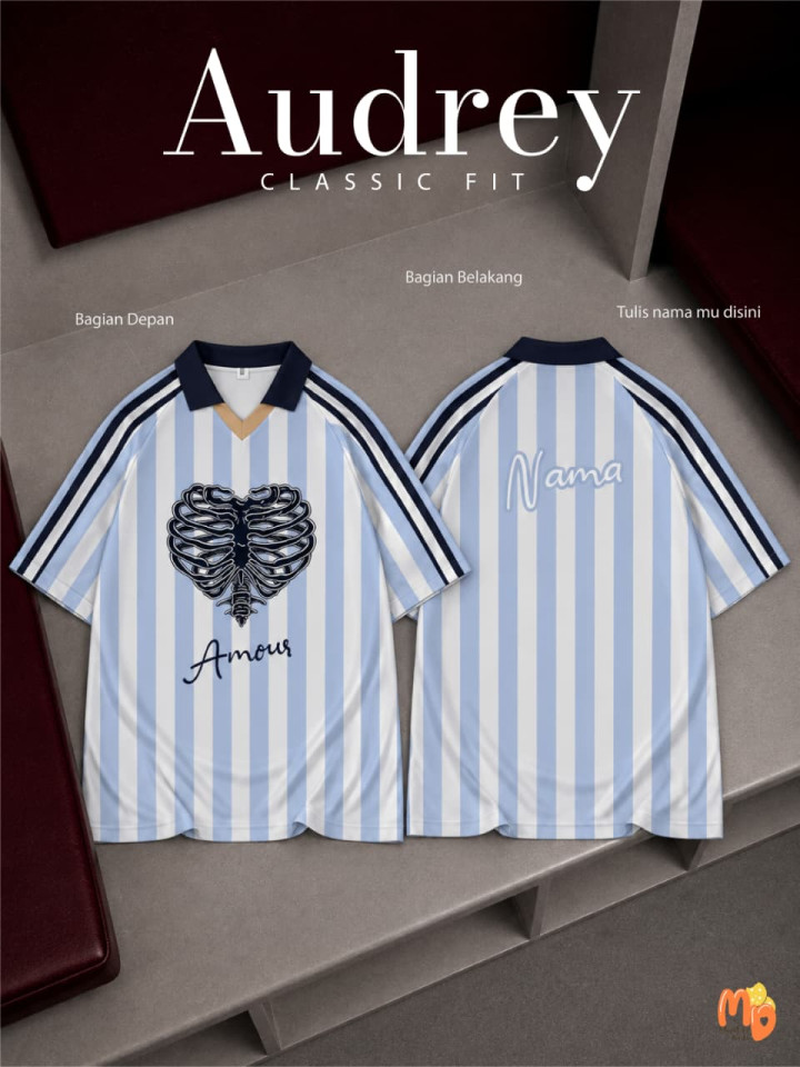 PO TSHIRT JERSEY AUDREY SPORTY CUSTOM NAMA BY MASTER KIDDOS