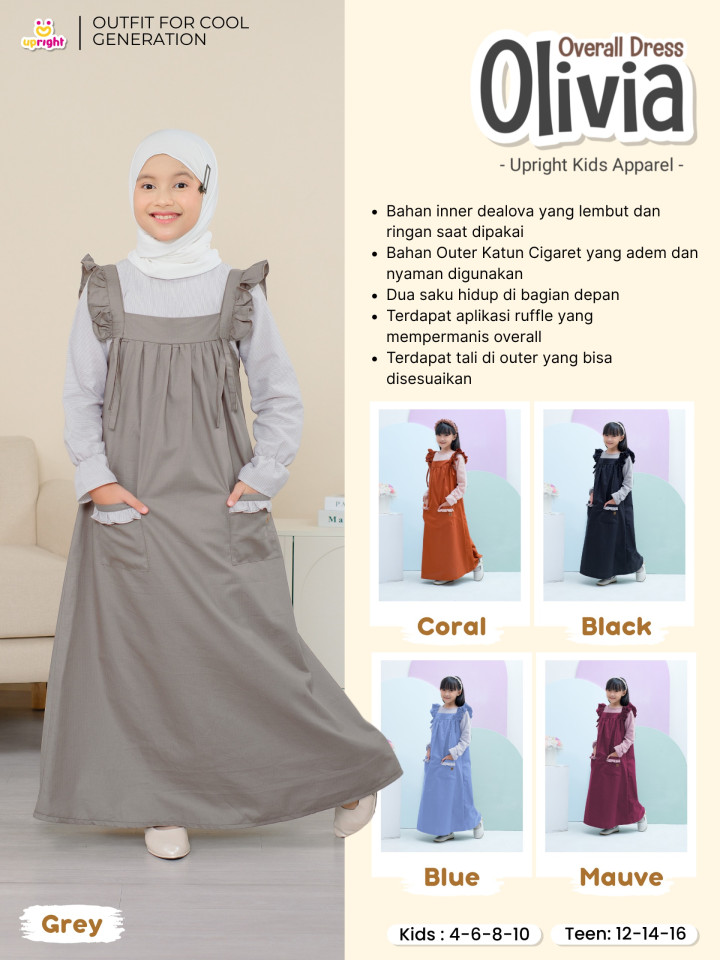 PO OLIVIA OVERALL DRESS BY UPRIGHT