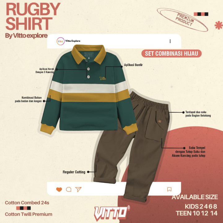 PO ONE SET RUGBY SHIRT BY VITTO