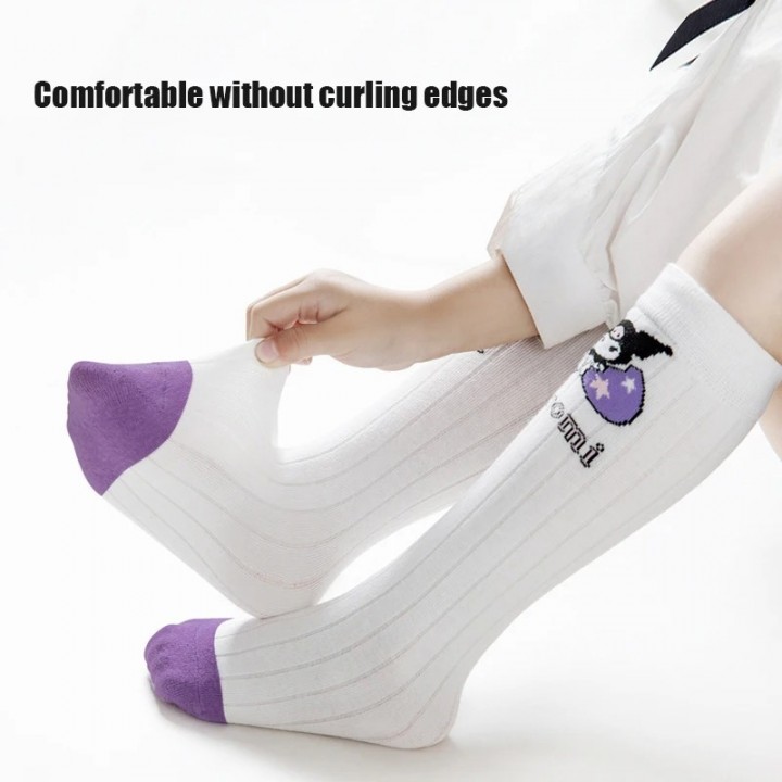 FAST PO MARU COTTON CALF SOCKS - KUROMI SERIES