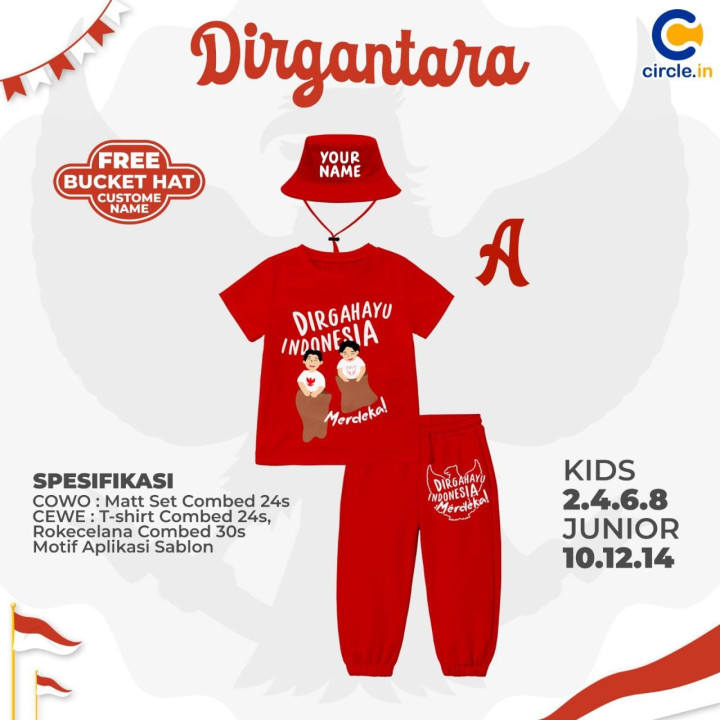 PO DIRGANTARA FREE BUCKET HAT CUSTOME NAME BY CIRCLE.INN