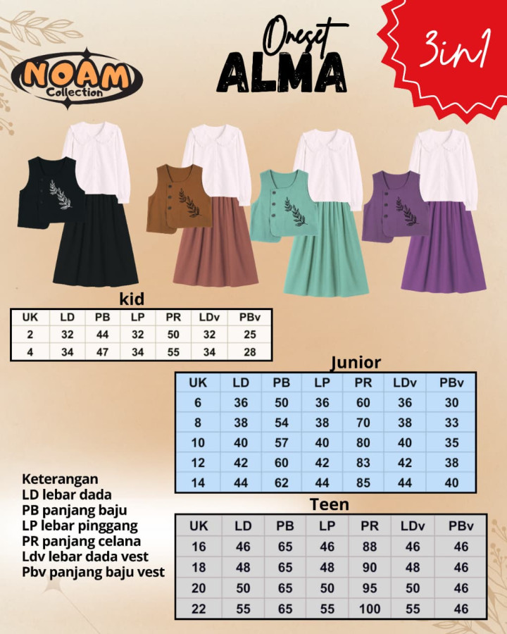 PO ALMA ONESET 3IN1 (KIDS) BY NOAM