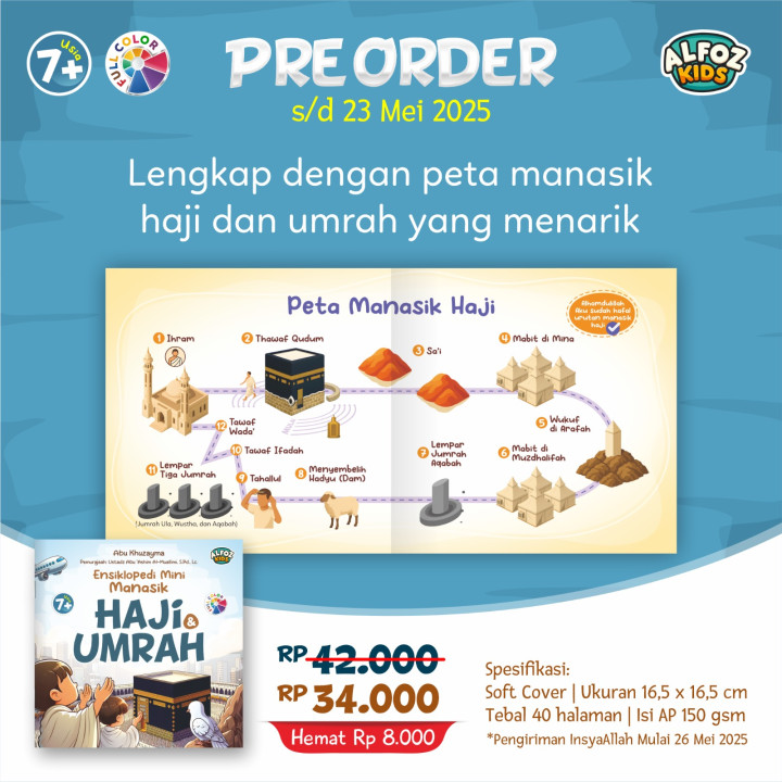 PO BUKU ENSIKLOPEDI MINI MANASIK HAJI & UMRAH ALFOZ KIDS